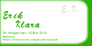 erik klara business card